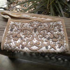 Vintage Glass Beaded Evening Purse Japan